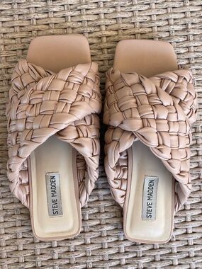 Steve Madden Braided Slide Sandals - Blush